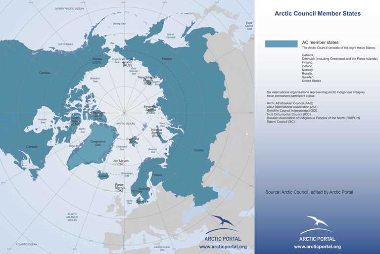 Arctic Portal Map - Arctic Council  Member States